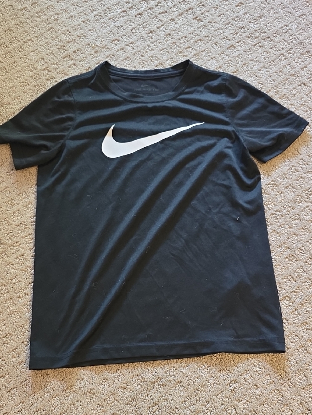 Nike Black Short Sleeve Tee with White Swoosh